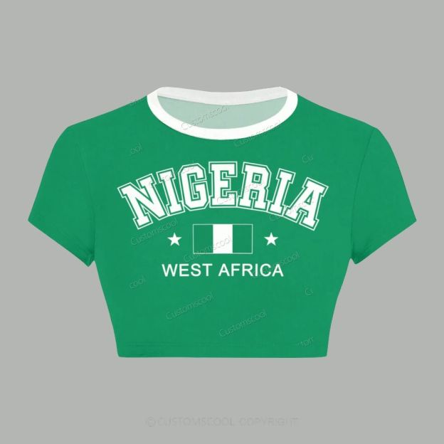 Nigeria T-Shirt & Elasticated Trousers Two-Piece Set Customscool