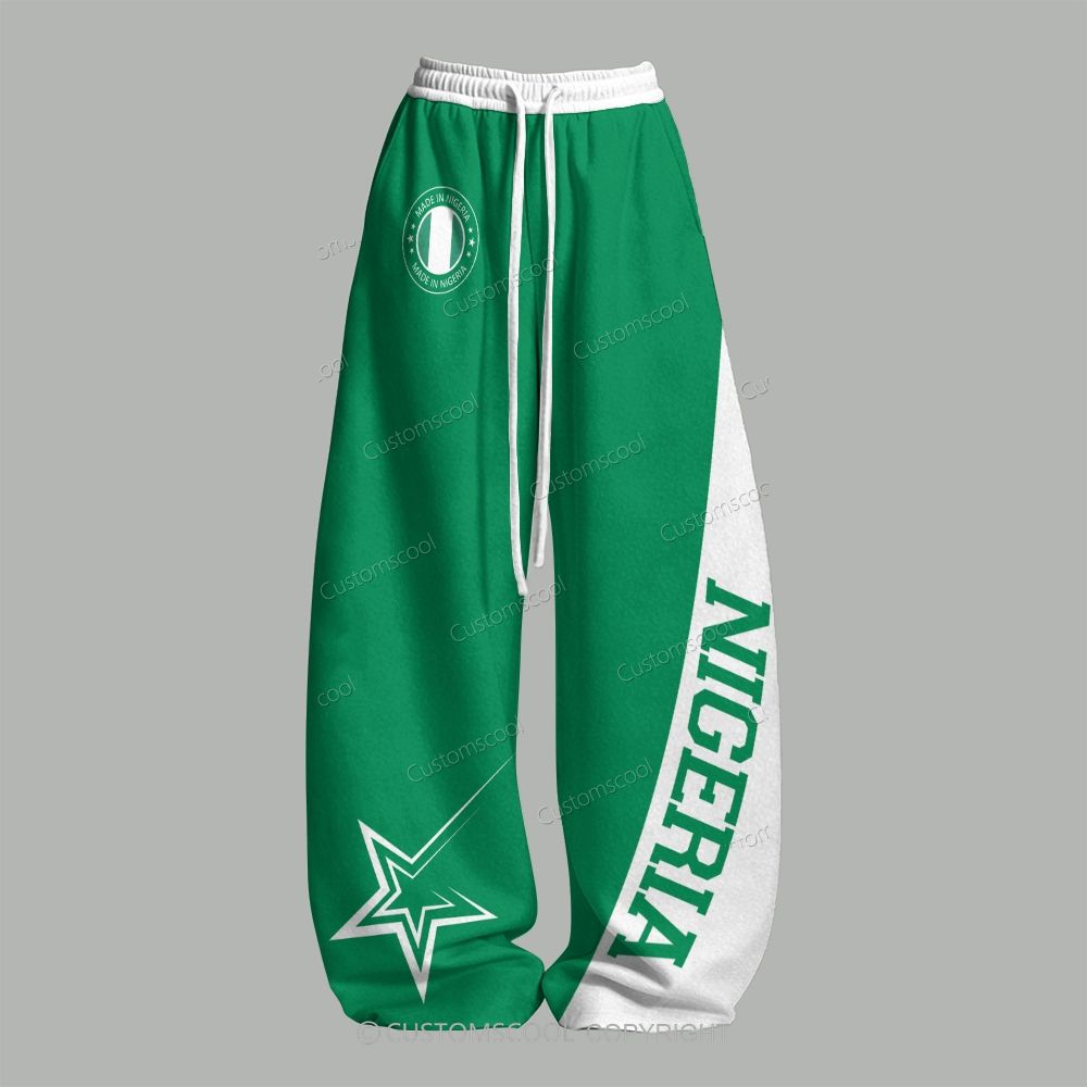 Nigeria T-Shirt & Elasticated Trousers Two-Piece Set Customscool