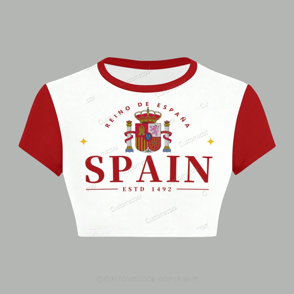 Spain T-Shirt & Elasticated Trousers Two-Piece Set Customscool