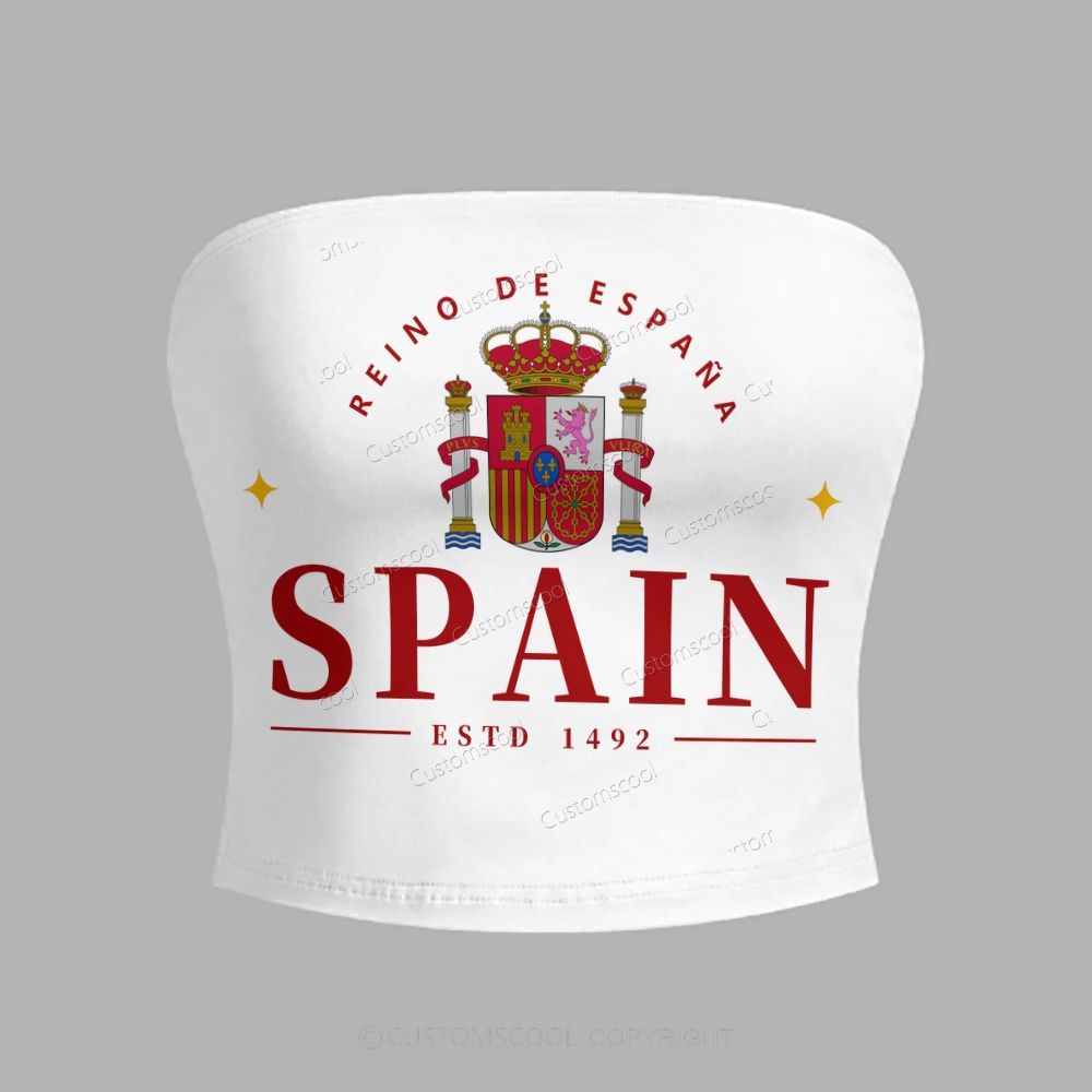 Spain Tube Top & Elasticated Trousers Two-Piece Set Customscool