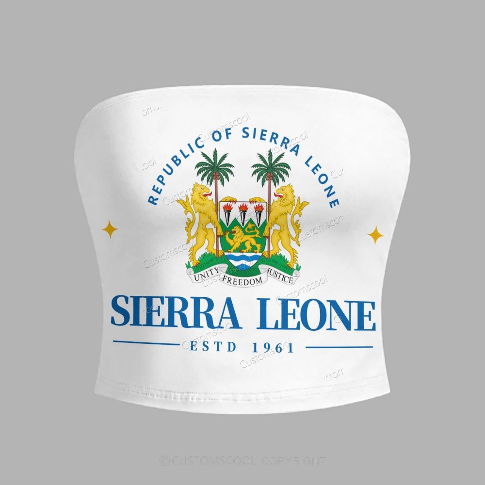 Sierra Leone Tube Top & Elasticated Trousers Two-Piece Set Customscool