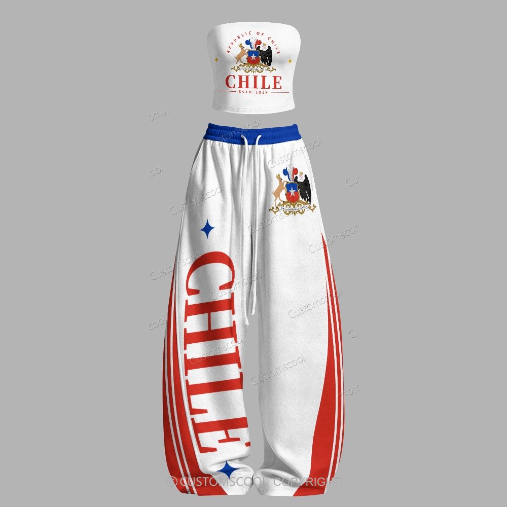 Chile Tube Top & Elasticated Trousers Two-Piece Set