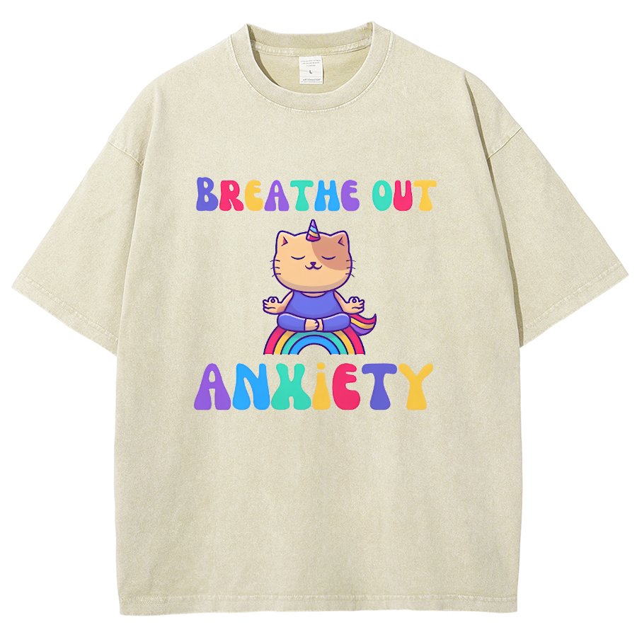 Breath Out Washed Oversized T-Shirt