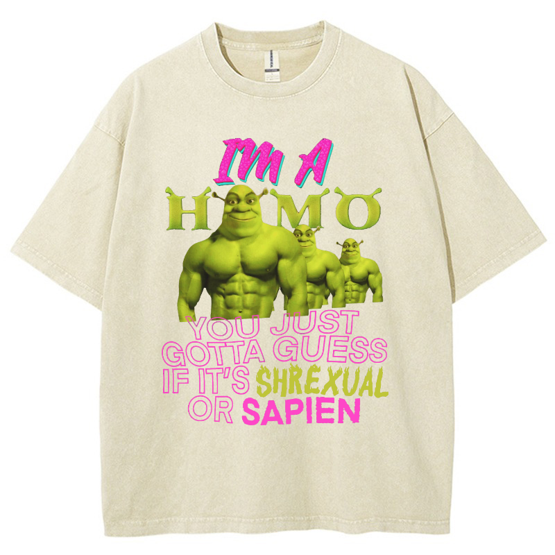 Shrek Is Life Vintage Snowflake Washed T-Shirt