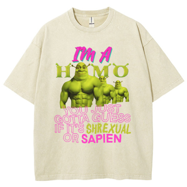 Shrek Is Life Vintage Snowflake Washed T-Shirt