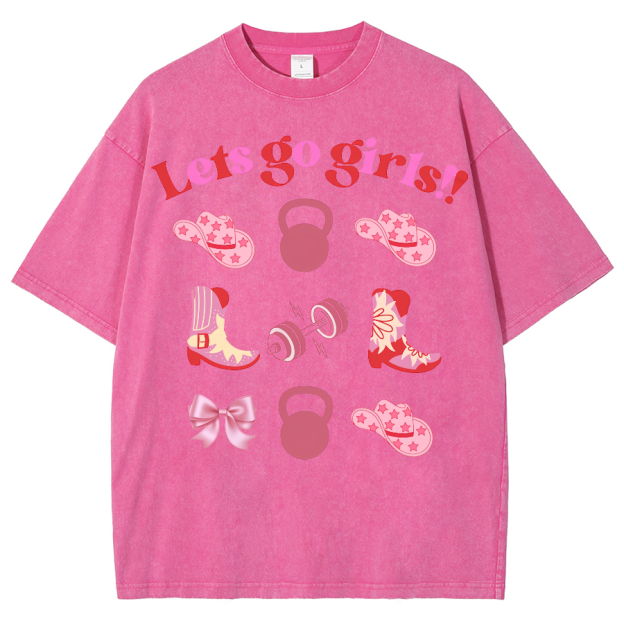 Lets Go Girls Washed Oversized T-Shirt