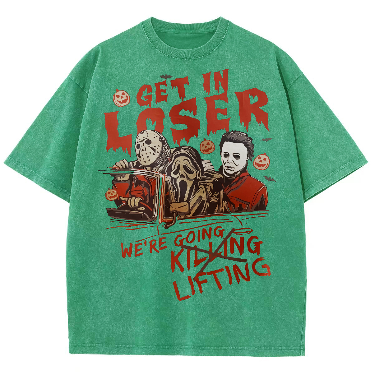 Were Going Lifting Unisex Fit Washed Oversized T-Shirt