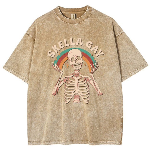 Skella Gay Vintage Snowflake Washed T-Shirt
