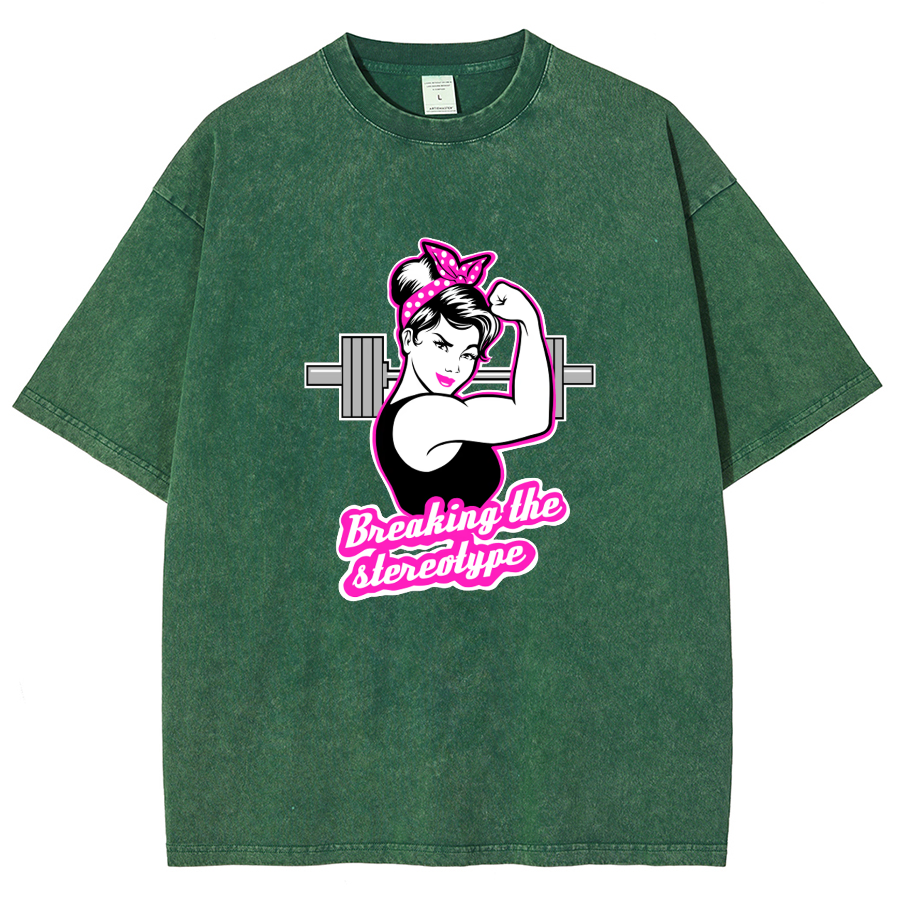 Barbell Girl Unisex Fit Washed T-Shirt