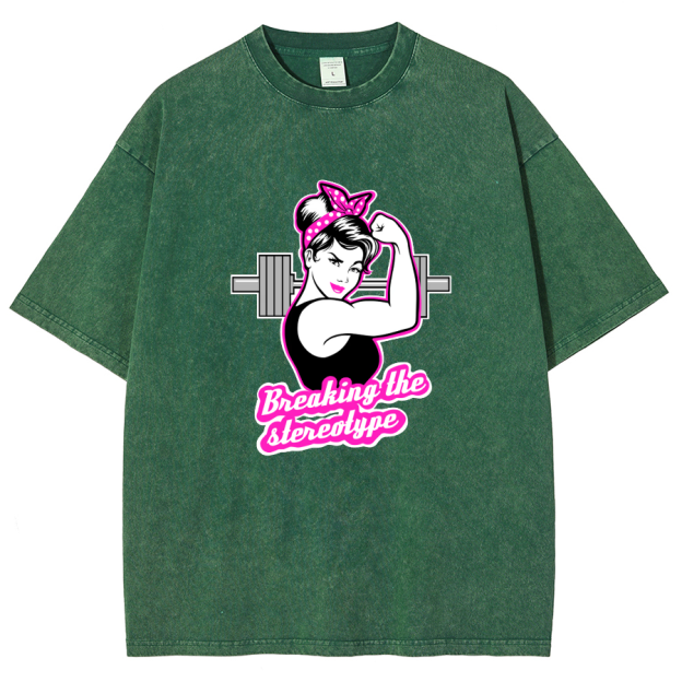 Barbell Girl Unisex Fit Washed T-Shirt