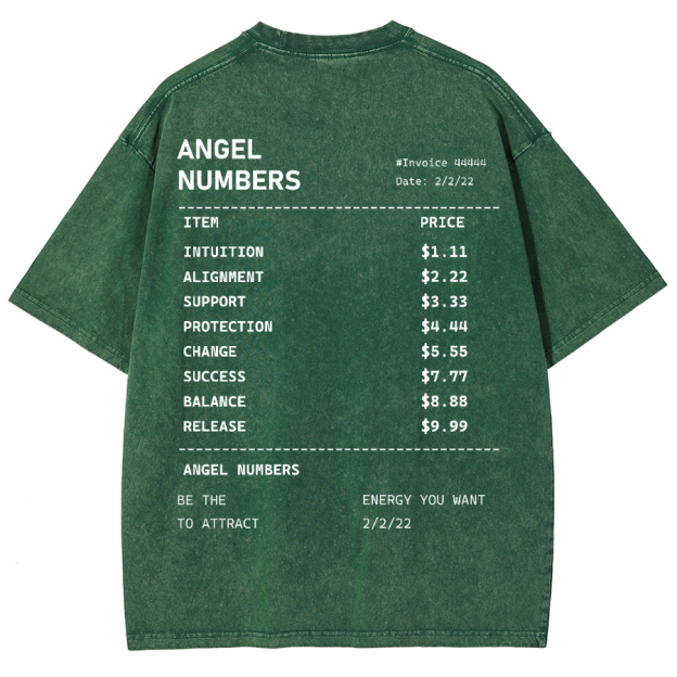 Angel Numbers Unisex Fit Washed T-Shirt