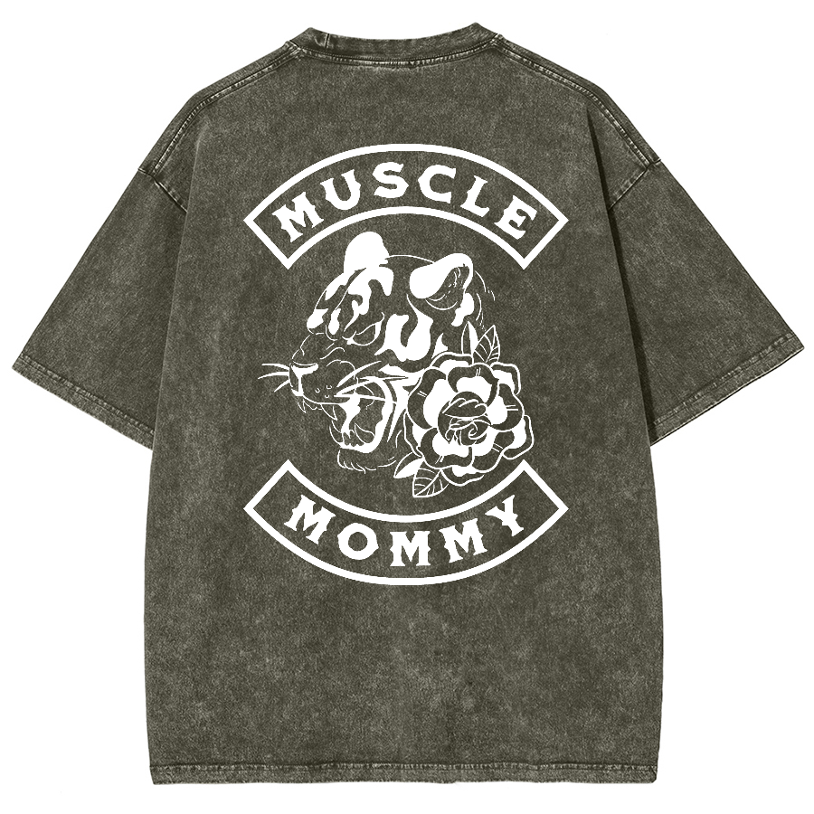 Muscle Mommy Unisex Fit Washed Oversized T-Shirt