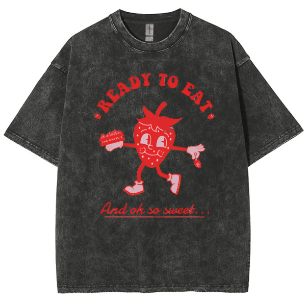 Ready To Eat Vintage Snowflake Washed T-Shirt