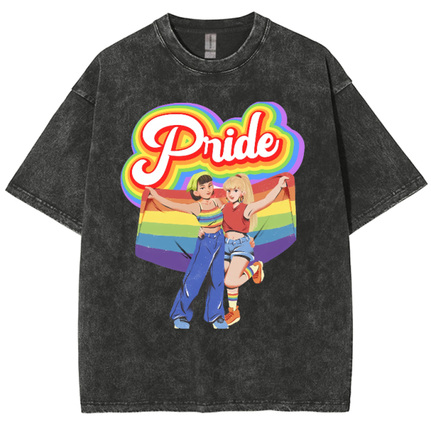 Pride Unisex Fit Washed Oversized T-Shirt