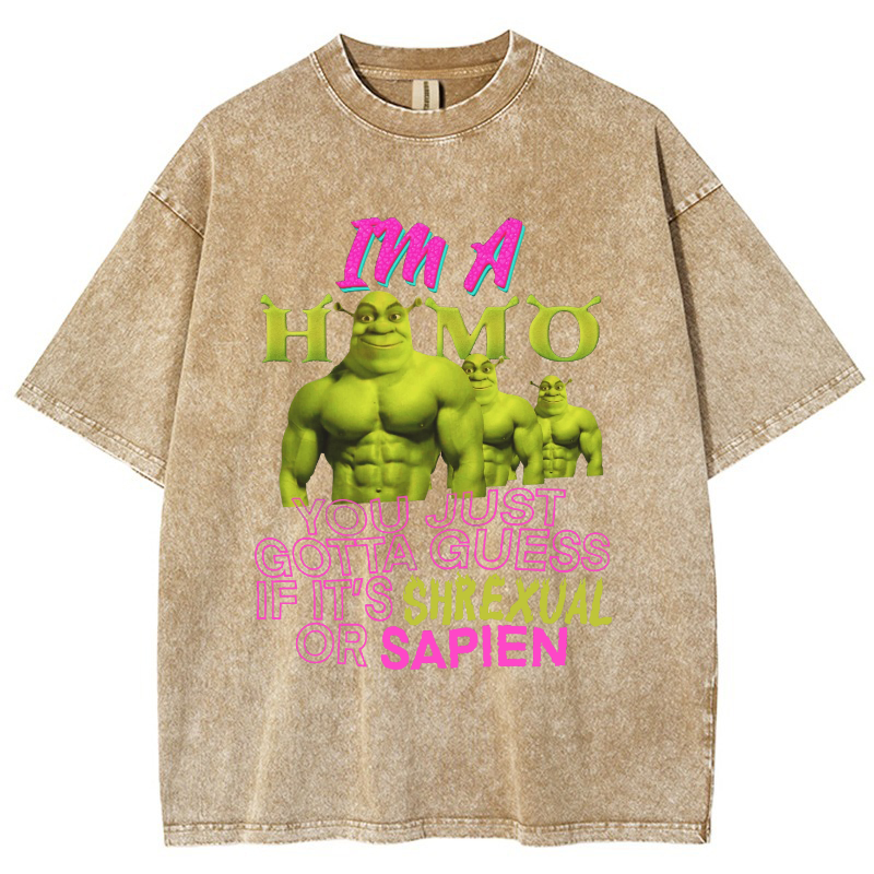 Shrek Is Life Vintage Snowflake Washed T-Shirt