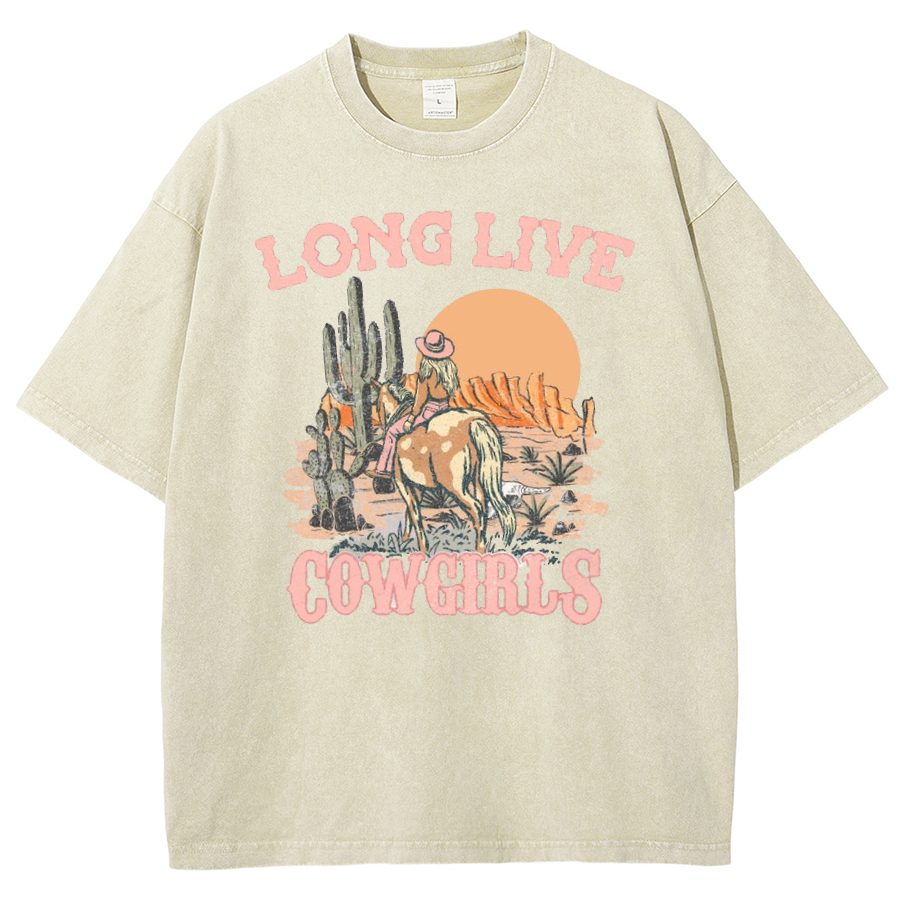 Long Live Cowgirls Washed Oversized T-Shirt