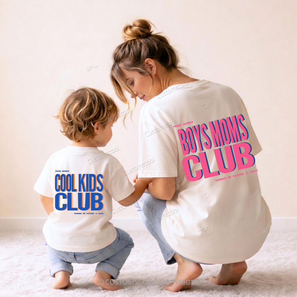 Boy Moms Club Cool Kids Club Family Tees