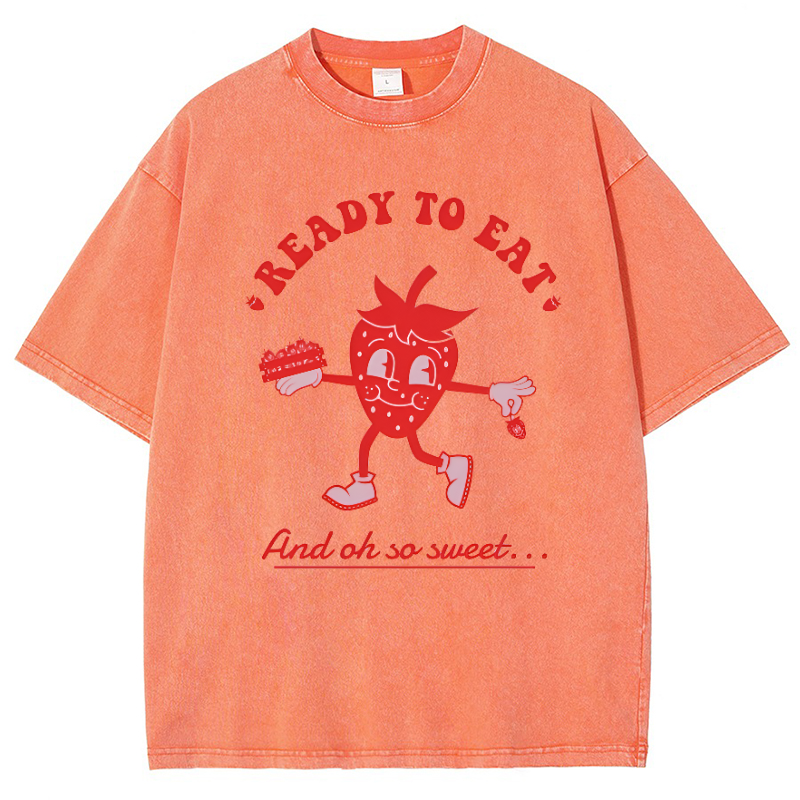 Ready To Eat Vintage Snowflake Washed T-Shirt