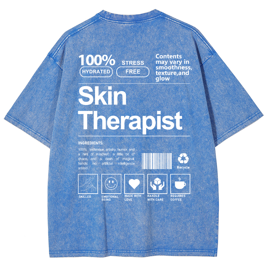 Skin Therapist Unisex Fit Washed T-Shirt