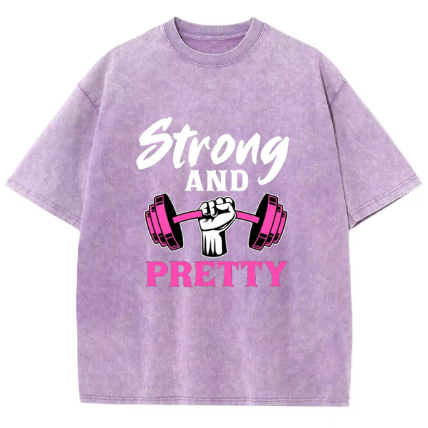 Strong And Pretty Unisex Fit Washed T-Shirt