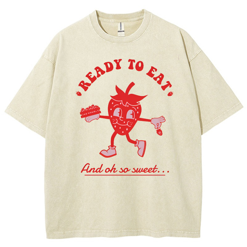 Ready To Eat Vintage Snowflake Washed T-Shirt