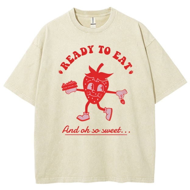 Ready To Eat Vintage Snowflake Washed T-Shirt
