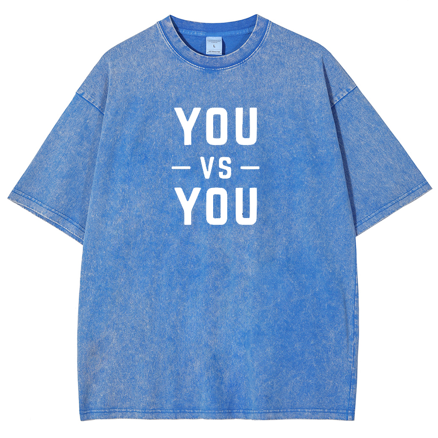 You VS You Unisex Fit Washed Oversized T-Shirt