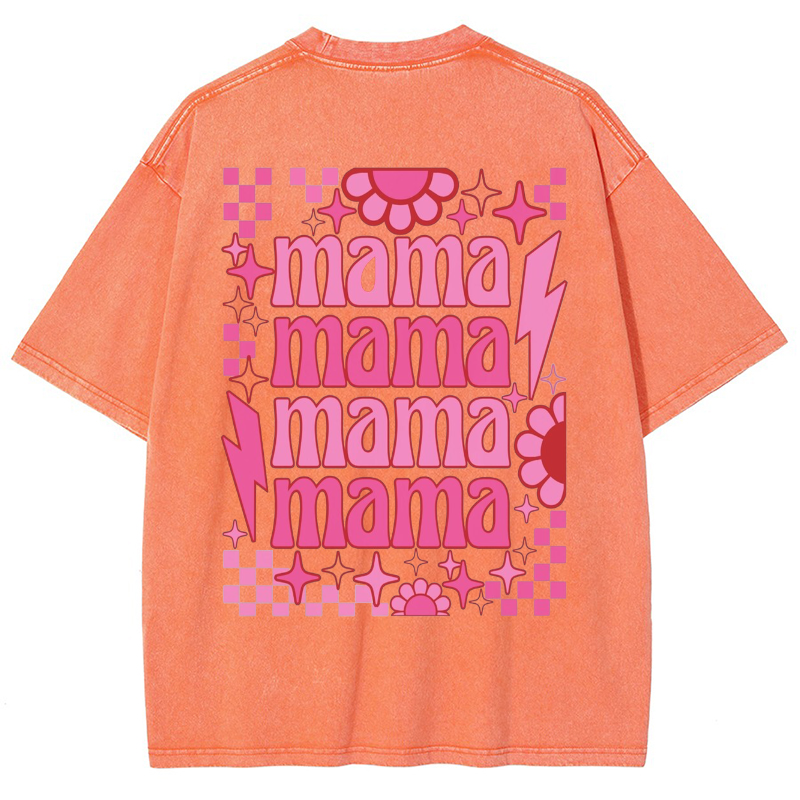 Mama Vintage Snowflake Washed T-Shirt