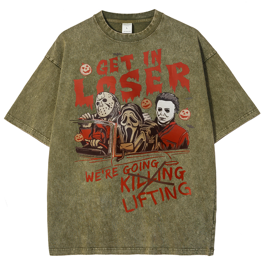Were Going Lifting Unisex Fit Washed Oversized T-Shirt