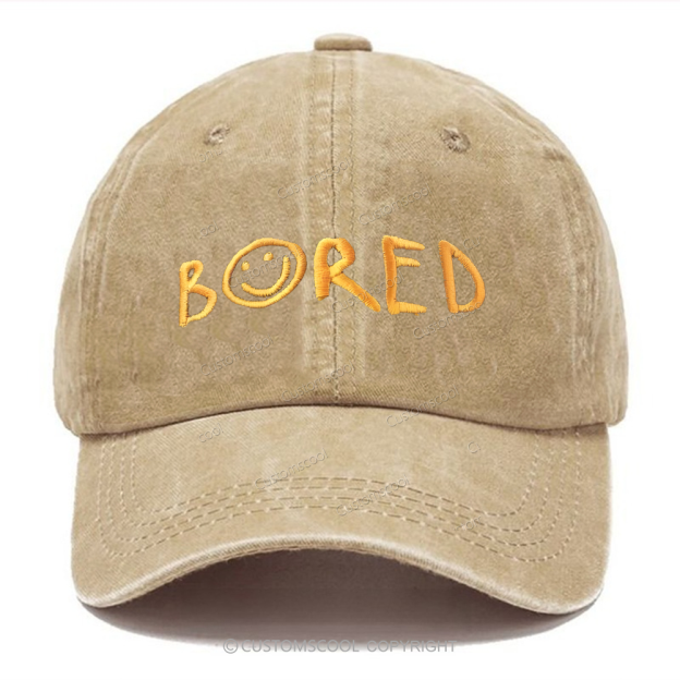 Embroidered Bored Unisex Vintage Casual Washed Cap Customscool