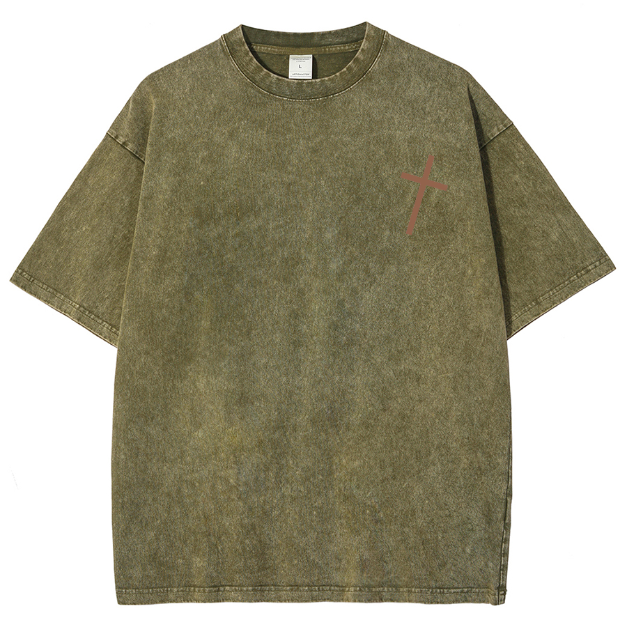 For God So Loved The World Unisex Fit Washed Oversized T-Shirt