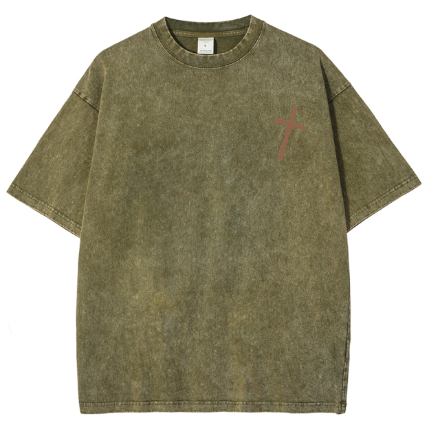 For God So Loved The World Unisex Fit Washed Oversized T-Shirt