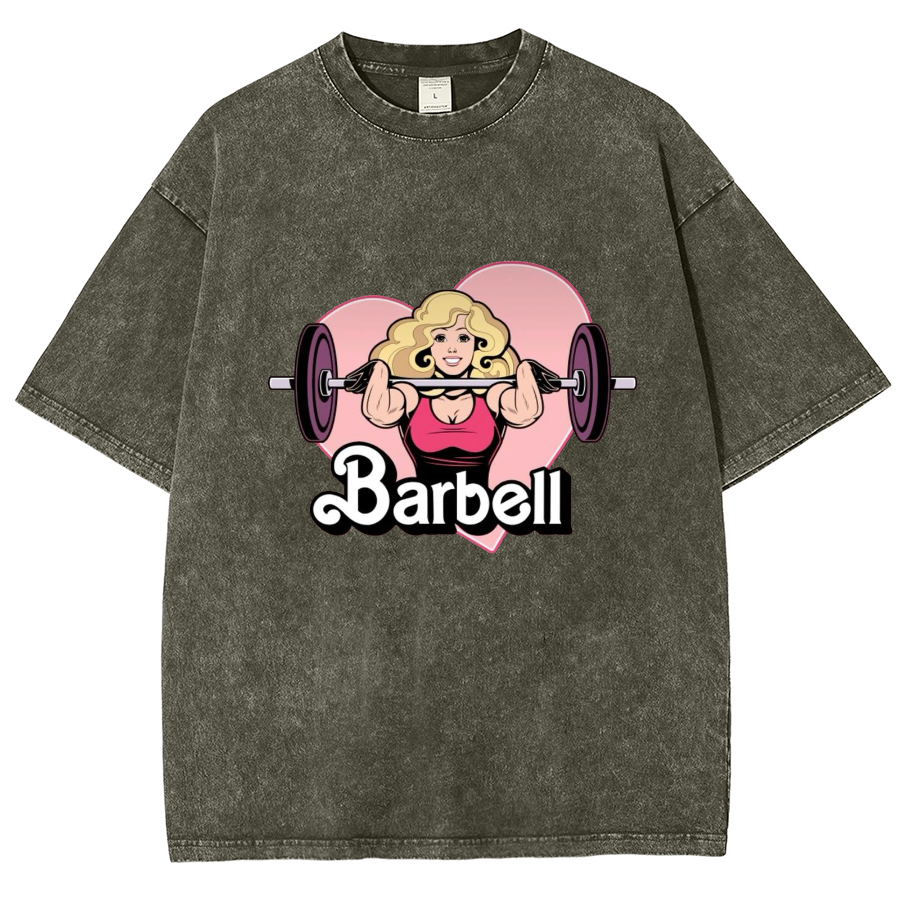 Barbell Girl Unisex Fit Washed T-Shirt