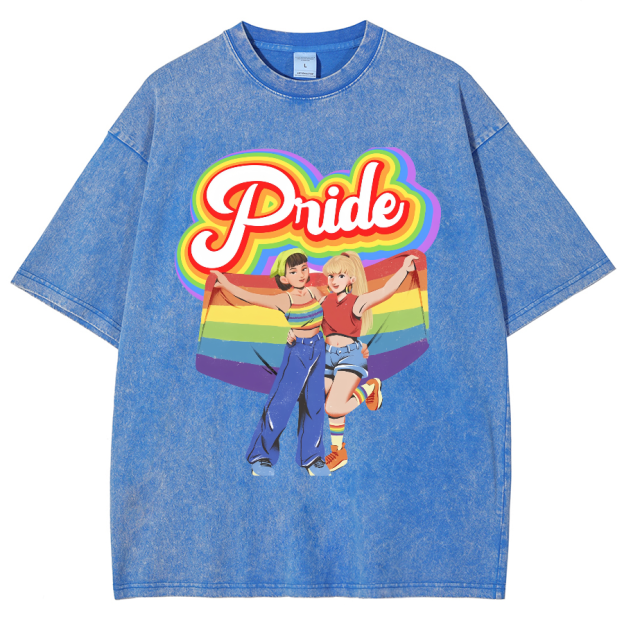 Pride Unisex Fit Washed Oversized T-Shirt