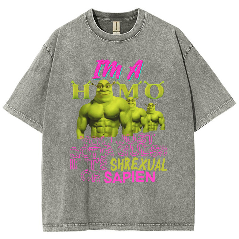 Shrek Is Life Vintage Snowflake Washed T-Shirt