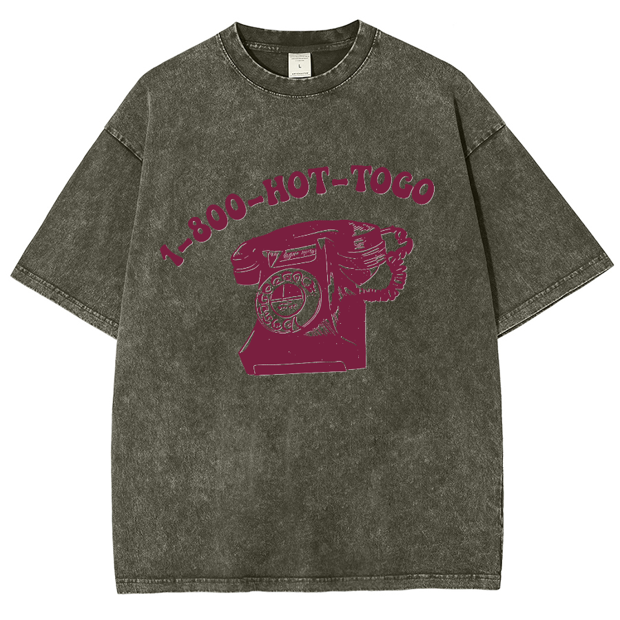 Hot Togo Unisex Fit Washed Oversized T-Shirt