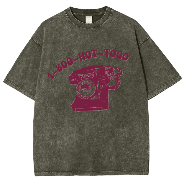 Hot Togo Unisex Fit Washed Oversized T-Shirt