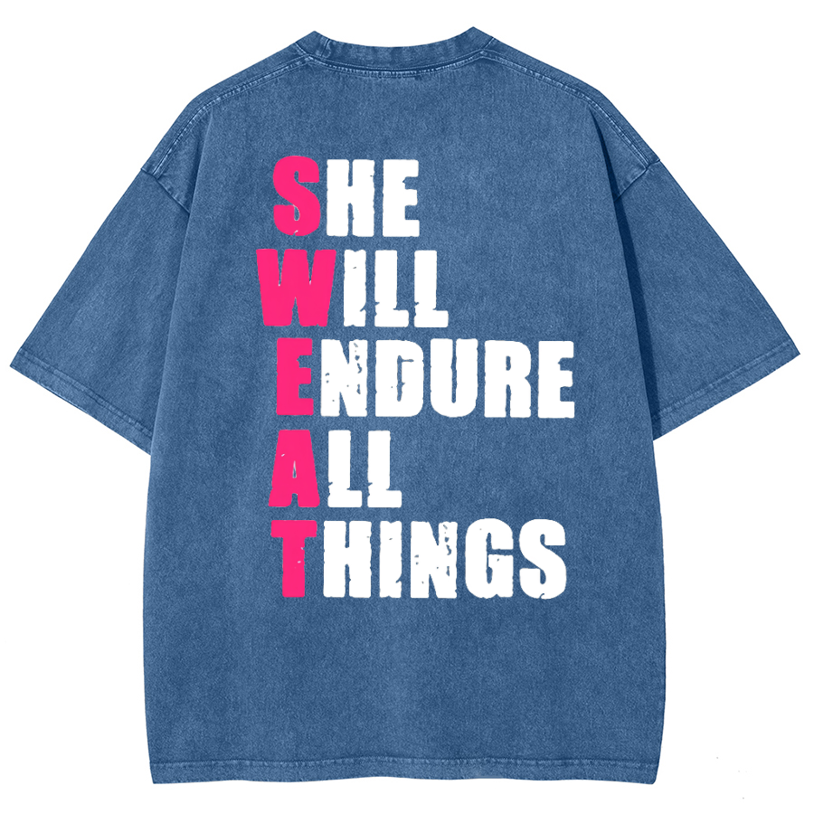 Sweat Unisex Vintage Washed Short Sleeve T-Shirt