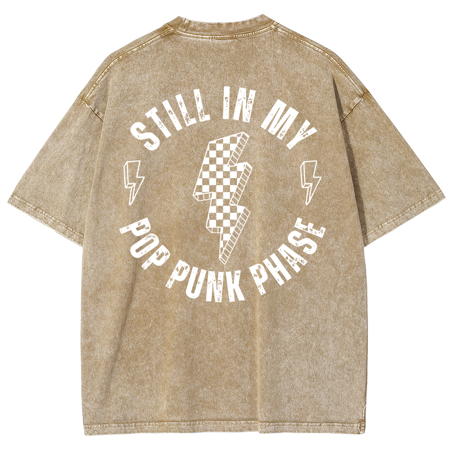 Still In My Pop Punk Phase Unisex Fit Washed Oversized T-Shirt