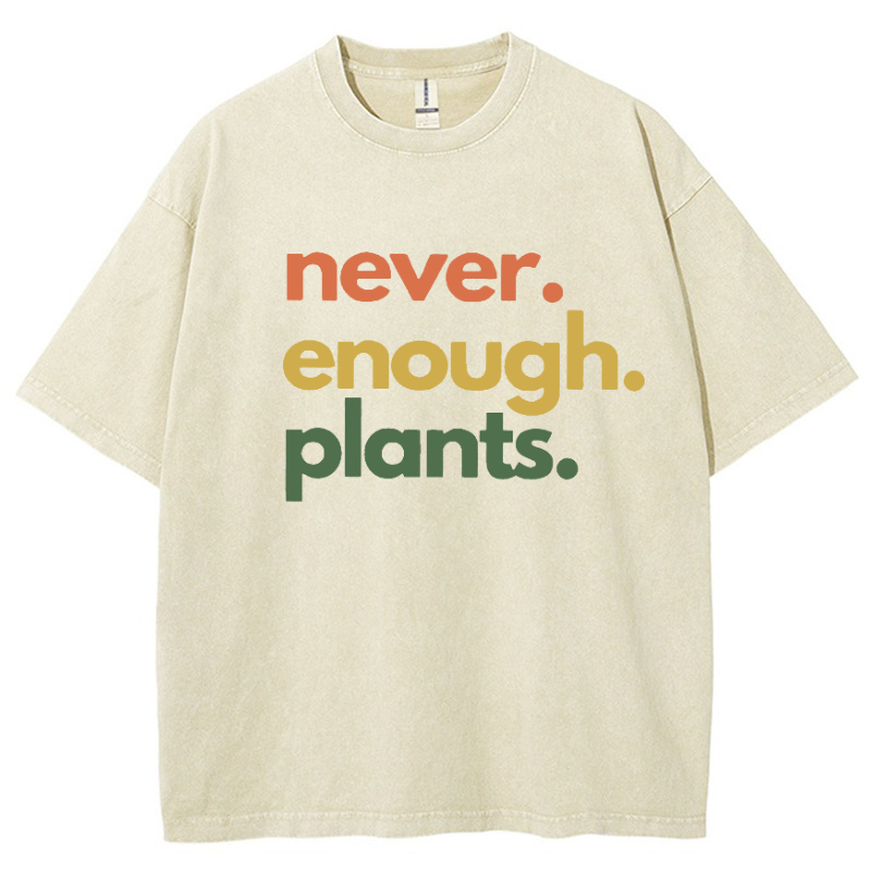 Never Enough Plants Vintage Snowflake Washed T-Shirt