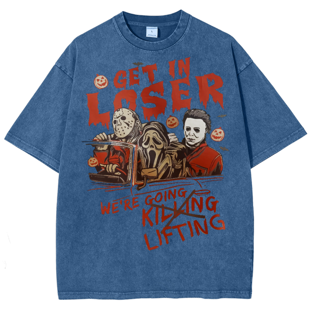 Were Going Lifting Unisex Fit Washed Oversized T-Shirt