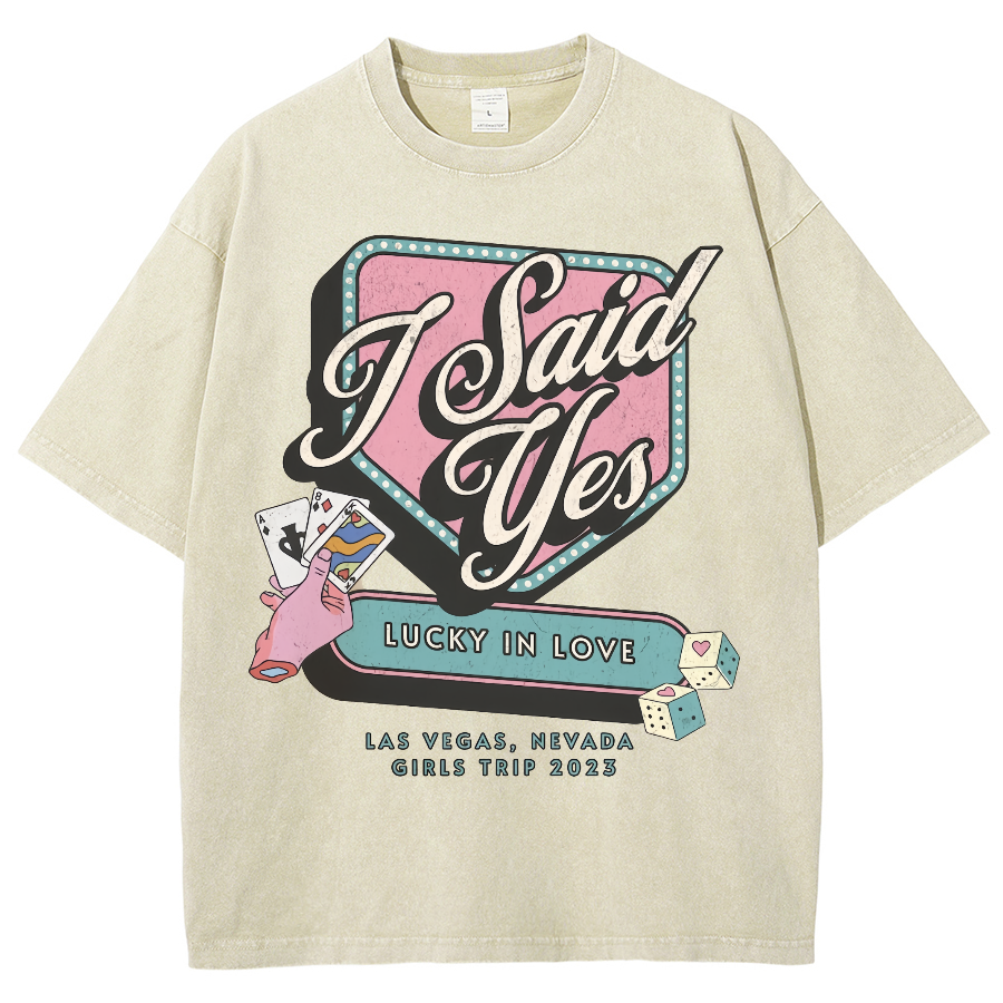 I Said Yes Unisex Fit Washed Oversized T-Shirt
