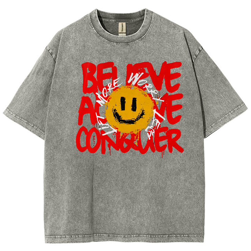 Lift More Worry Less Unisex Fit Washed Oversized T-Shirt