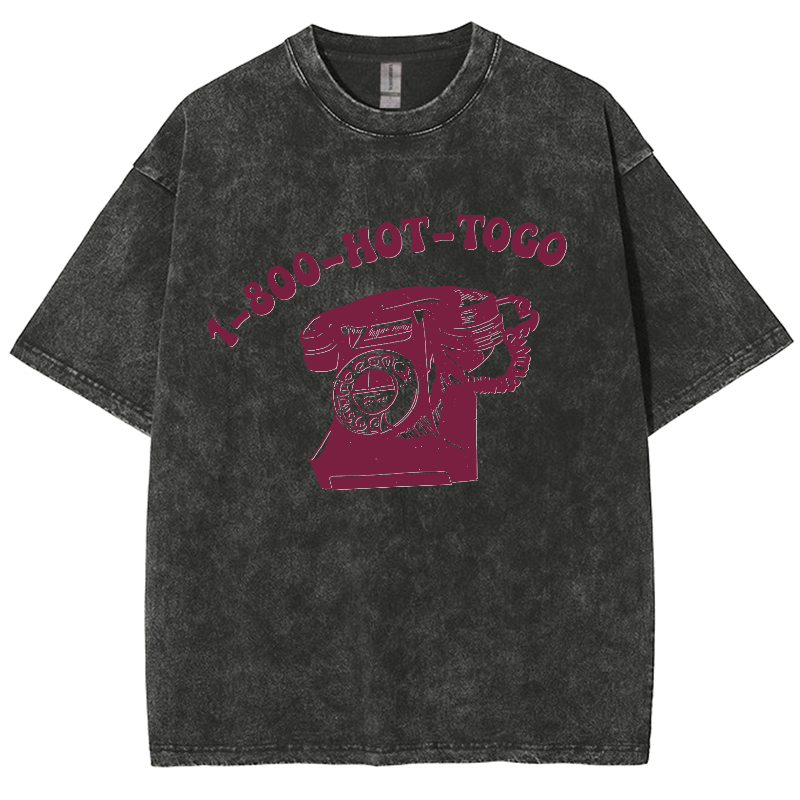 Hot Togo Unisex Fit Washed Oversized T-Shirt