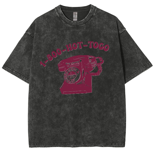 Hot Togo Unisex Fit Washed Oversized T-Shirt