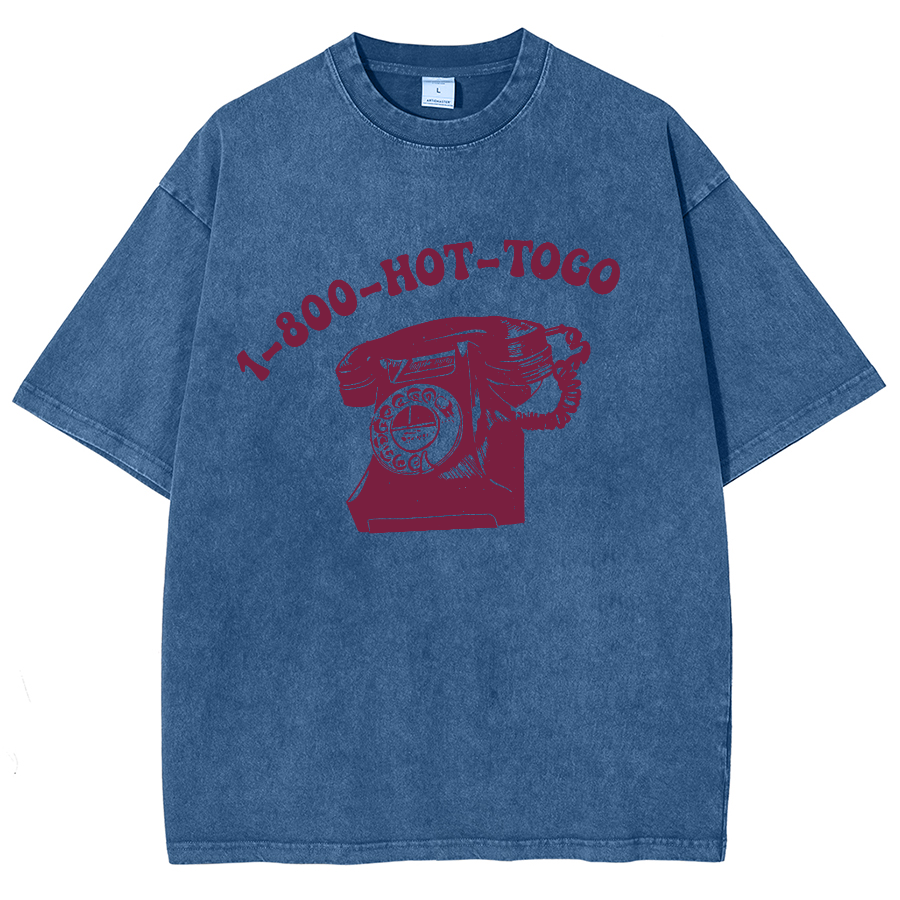 Hot Togo Unisex Fit Washed Oversized T-Shirt