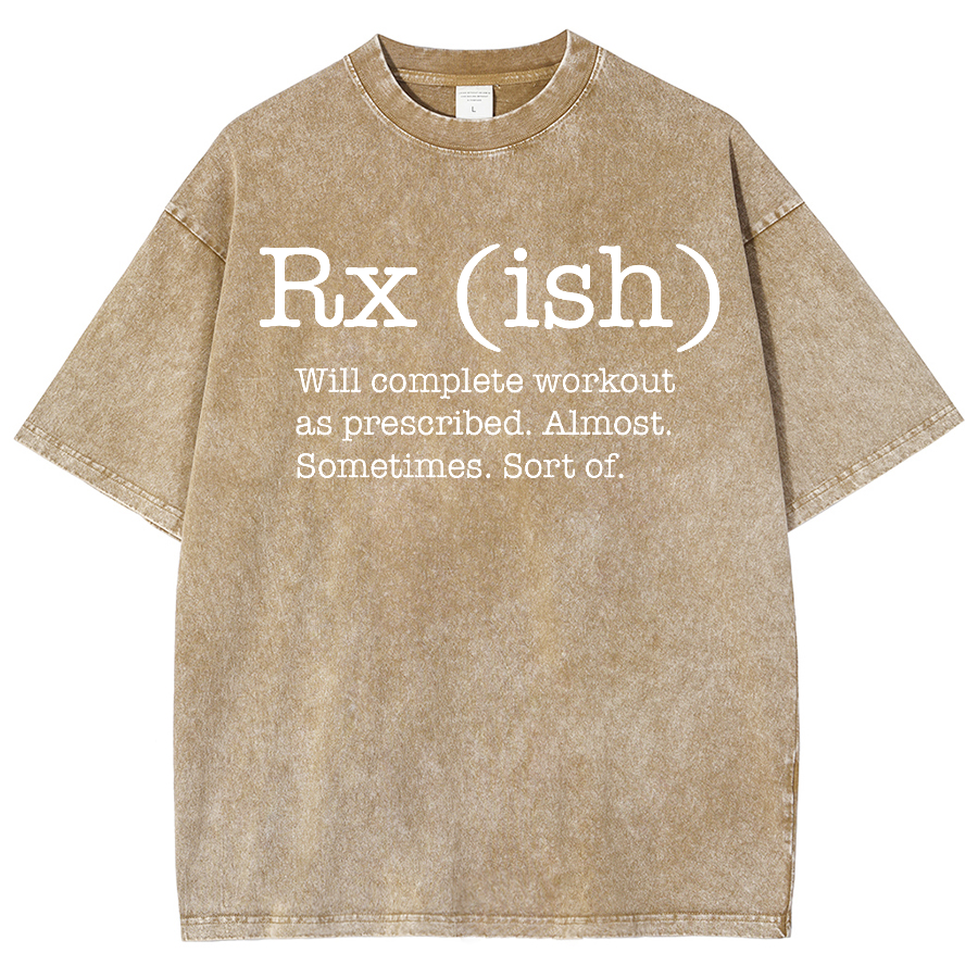 Rx ish Unisex Vintage Washed Short Sleeve T-Shirt