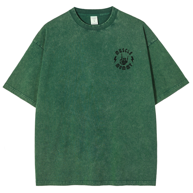 Muscle Mommy Unisex Fit Washed Oversized T-Shirt