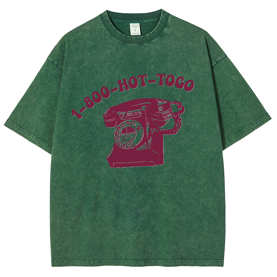 Hot Togo Unisex Fit Washed Oversized T-Shirt