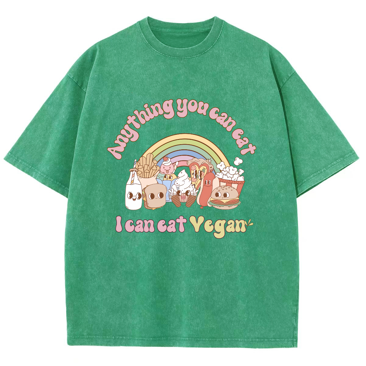 I Can Eat Yegan Unisex Fit Washed T-Shirt